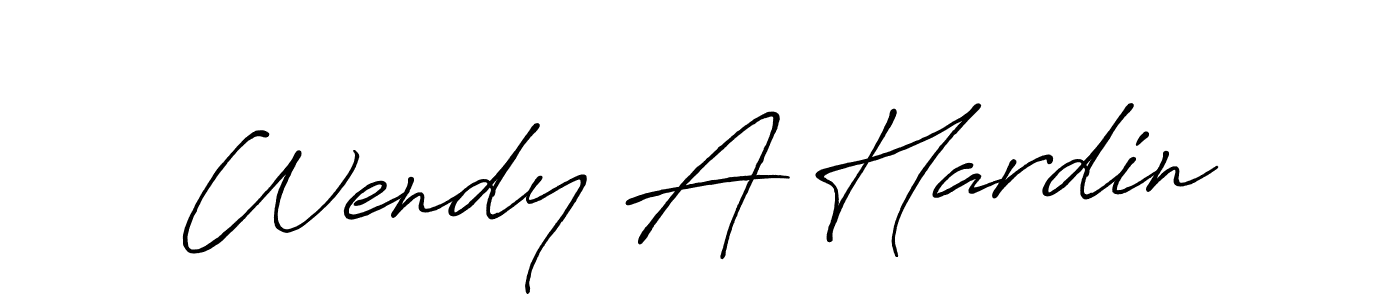 Wendy A Hardin stylish signature style. Best Handwritten Sign (Antro_Vectra_Bolder) for my name. Handwritten Signature Collection Ideas for my name Wendy A Hardin. Wendy A Hardin signature style 7 images and pictures png