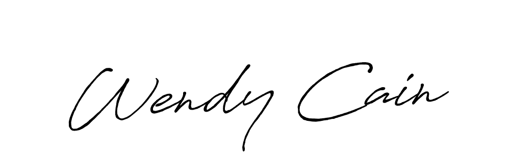 Use a signature maker to create a handwritten signature online. With this signature software, you can design (Antro_Vectra_Bolder) your own signature for name Wendy Cain. Wendy Cain signature style 7 images and pictures png