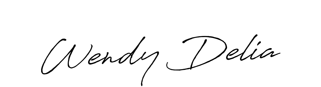 Wendy Delia stylish signature style. Best Handwritten Sign (Antro_Vectra_Bolder) for my name. Handwritten Signature Collection Ideas for my name Wendy Delia. Wendy Delia signature style 7 images and pictures png