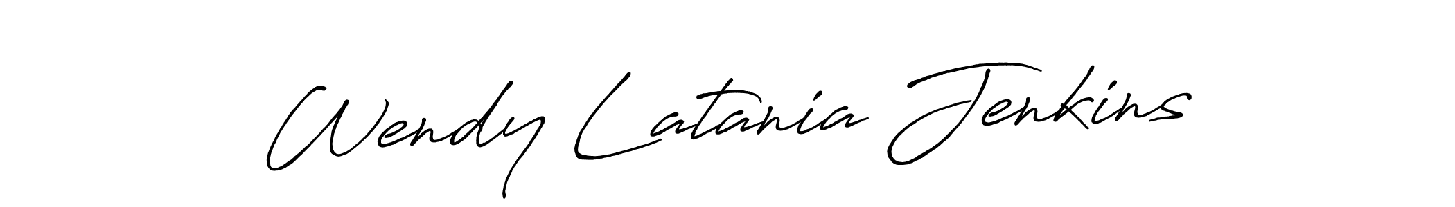 Use a signature maker to create a handwritten signature online. With this signature software, you can design (Antro_Vectra_Bolder) your own signature for name Wendy Latania Jenkins. Wendy Latania Jenkins signature style 7 images and pictures png
