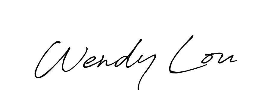 Similarly Antro_Vectra_Bolder is the best handwritten signature design. Signature creator online .You can use it as an online autograph creator for name Wendy Lou. Wendy Lou signature style 7 images and pictures png