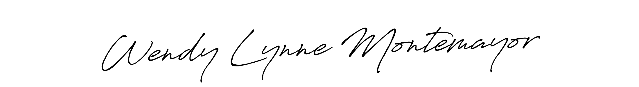 Make a beautiful signature design for name Wendy Lynne Montemayor. With this signature (Antro_Vectra_Bolder) style, you can create a handwritten signature for free. Wendy Lynne Montemayor signature style 7 images and pictures png