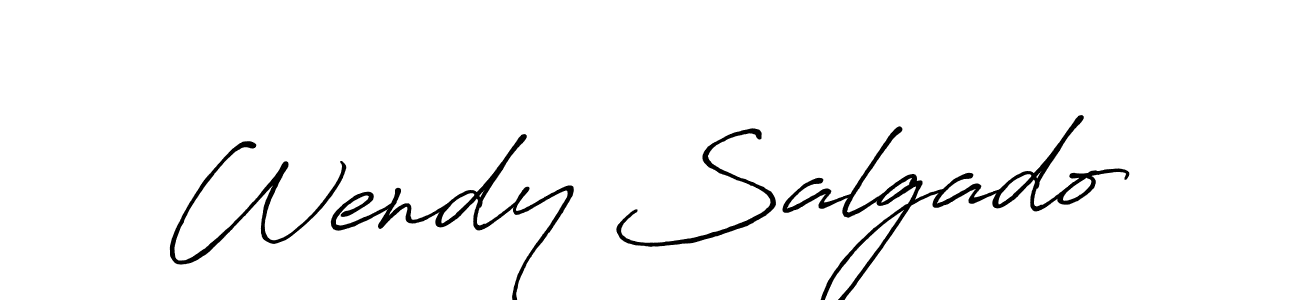 Create a beautiful signature design for name Wendy Salgado. With this signature (Antro_Vectra_Bolder) fonts, you can make a handwritten signature for free. Wendy Salgado signature style 7 images and pictures png