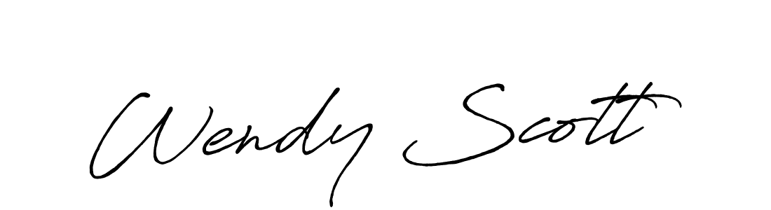 It looks lik you need a new signature style for name Wendy Scott. Design unique handwritten (Antro_Vectra_Bolder) signature with our free signature maker in just a few clicks. Wendy Scott signature style 7 images and pictures png