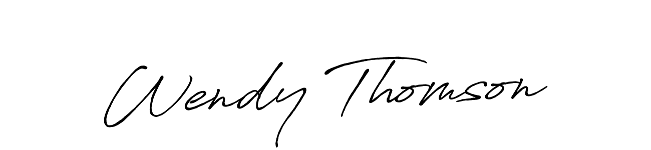 Wendy Thomson stylish signature style. Best Handwritten Sign (Antro_Vectra_Bolder) for my name. Handwritten Signature Collection Ideas for my name Wendy Thomson. Wendy Thomson signature style 7 images and pictures png