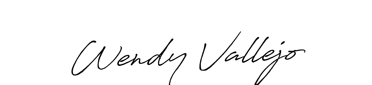 Make a short Wendy Vallejo signature style. Manage your documents anywhere anytime using Antro_Vectra_Bolder. Create and add eSignatures, submit forms, share and send files easily. Wendy Vallejo signature style 7 images and pictures png