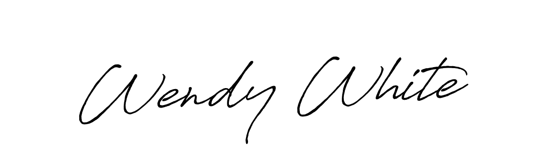 How to make Wendy White signature? Antro_Vectra_Bolder is a professional autograph style. Create handwritten signature for Wendy White name. Wendy White signature style 7 images and pictures png