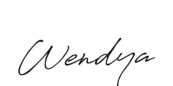 The best way (Antro_Vectra_Bolder) to make a short signature is to pick only two or three words in your name. The name Wendya include a total of six letters. For converting this name. Wendya signature style 7 images and pictures png