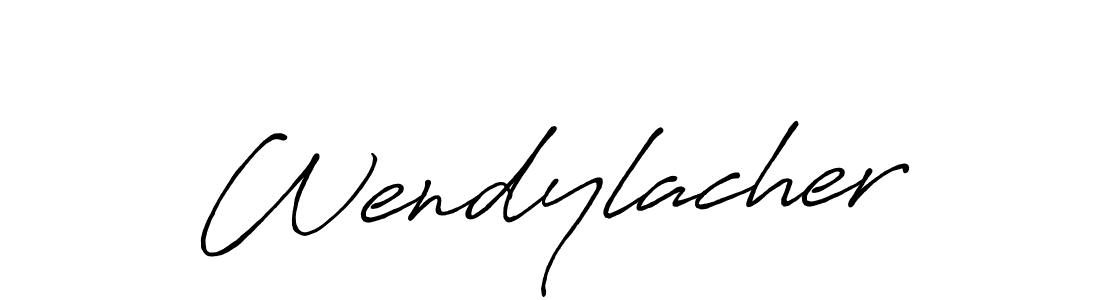 Design your own signature with our free online signature maker. With this signature software, you can create a handwritten (Antro_Vectra_Bolder) signature for name Wendylacher. Wendylacher signature style 7 images and pictures png