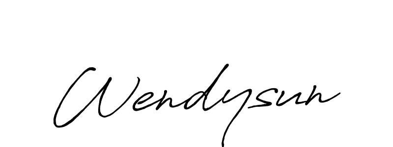 Use a signature maker to create a handwritten signature online. With this signature software, you can design (Antro_Vectra_Bolder) your own signature for name Wendysun. Wendysun signature style 7 images and pictures png