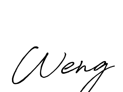 It looks lik you need a new signature style for name Weng. Design unique handwritten (Antro_Vectra_Bolder) signature with our free signature maker in just a few clicks. Weng signature style 7 images and pictures png