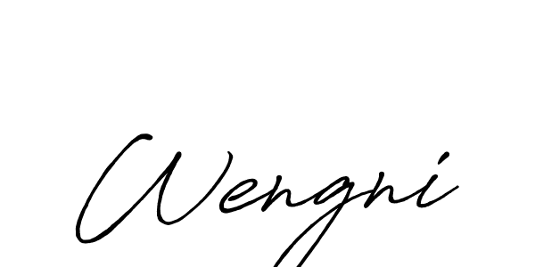 Create a beautiful signature design for name Wengni. With this signature (Antro_Vectra_Bolder) fonts, you can make a handwritten signature for free. Wengni signature style 7 images and pictures png