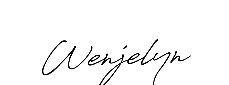 Make a beautiful signature design for name Wenjelyn. With this signature (Antro_Vectra_Bolder) style, you can create a handwritten signature for free. Wenjelyn signature style 7 images and pictures png