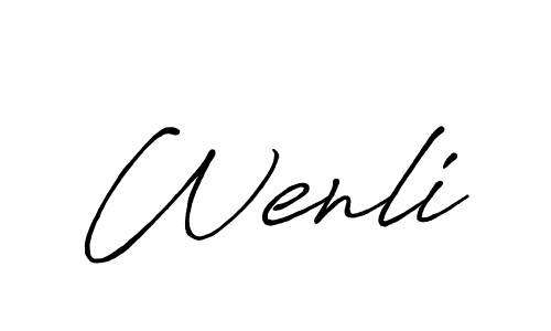 Design your own signature with our free online signature maker. With this signature software, you can create a handwritten (Antro_Vectra_Bolder) signature for name Wenli. Wenli signature style 7 images and pictures png