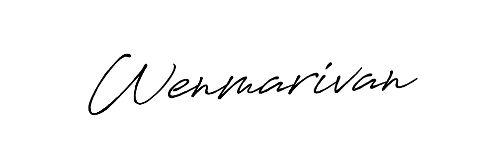 The best way (Antro_Vectra_Bolder) to make a short signature is to pick only two or three words in your name. The name Wenmarivan include a total of six letters. For converting this name. Wenmarivan signature style 7 images and pictures png