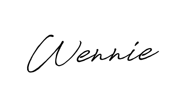 Also You can easily find your signature by using the search form. We will create Wennie name handwritten signature images for you free of cost using Antro_Vectra_Bolder sign style. Wennie signature style 7 images and pictures png