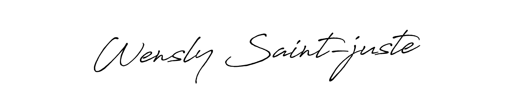 Similarly Antro_Vectra_Bolder is the best handwritten signature design. Signature creator online .You can use it as an online autograph creator for name Wensly Saint-juste. Wensly Saint-juste signature style 7 images and pictures png