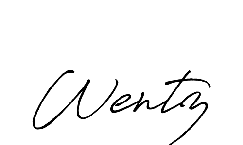 Create a beautiful signature design for name Wentz. With this signature (Antro_Vectra_Bolder) fonts, you can make a handwritten signature for free. Wentz signature style 7 images and pictures png