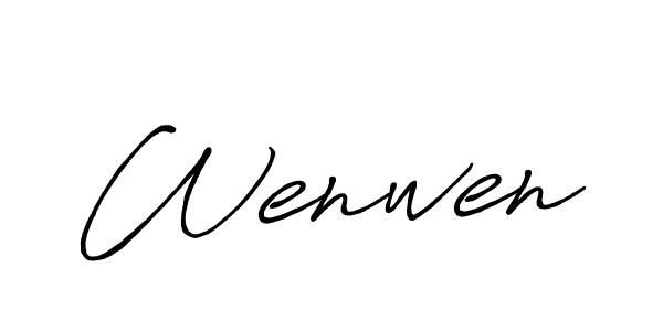 Also You can easily find your signature by using the search form. We will create Wenwen name handwritten signature images for you free of cost using Antro_Vectra_Bolder sign style. Wenwen signature style 7 images and pictures png