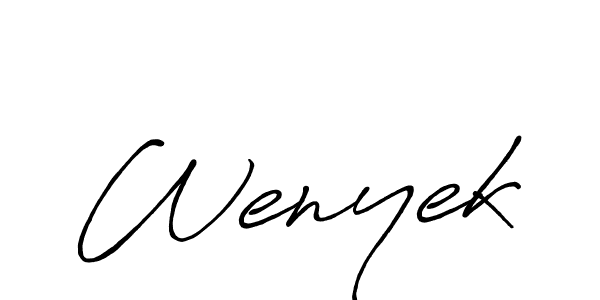 Also we have Wenyek name is the best signature style. Create professional handwritten signature collection using Antro_Vectra_Bolder autograph style. Wenyek signature style 7 images and pictures png