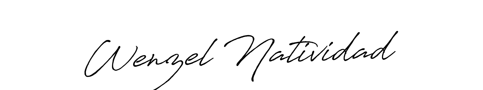 Also we have Wenzel Natividad name is the best signature style. Create professional handwritten signature collection using Antro_Vectra_Bolder autograph style. Wenzel Natividad signature style 7 images and pictures png