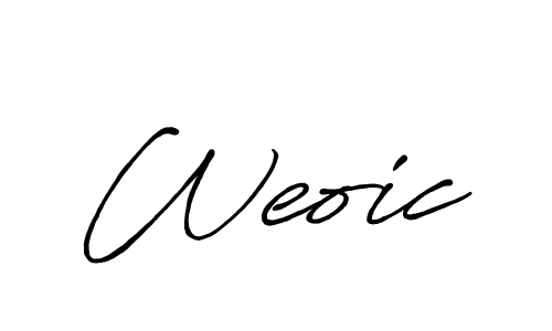 The best way (Antro_Vectra_Bolder) to make a short signature is to pick only two or three words in your name. The name Weoic include a total of six letters. For converting this name. Weoic signature style 7 images and pictures png