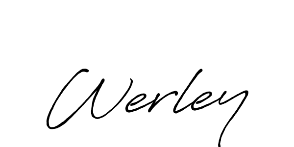 How to make Werley name signature. Use Antro_Vectra_Bolder style for creating short signs online. This is the latest handwritten sign. Werley signature style 7 images and pictures png