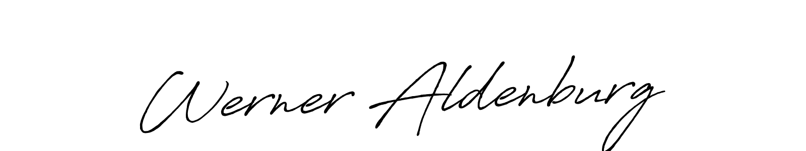 The best way (Antro_Vectra_Bolder) to make a short signature is to pick only two or three words in your name. The name Werner Aldenburg include a total of six letters. For converting this name. Werner Aldenburg signature style 7 images and pictures png