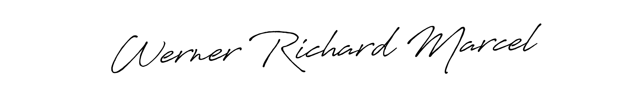 It looks lik you need a new signature style for name Werner Richard Marcel. Design unique handwritten (Antro_Vectra_Bolder) signature with our free signature maker in just a few clicks. Werner Richard Marcel signature style 7 images and pictures png