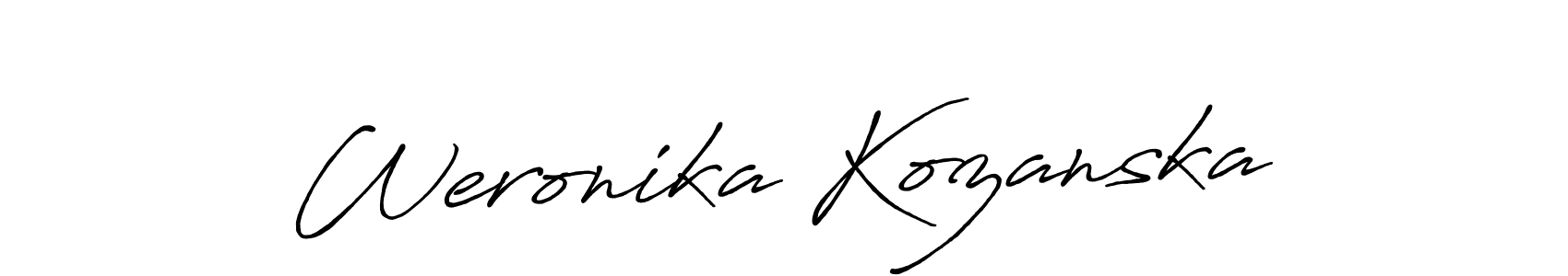 How to Draw Weronika Kozanska signature style? Antro_Vectra_Bolder is a latest design signature styles for name Weronika Kozanska. Weronika Kozanska signature style 7 images and pictures png