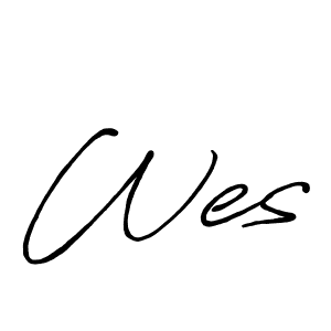 Use a signature maker to create a handwritten signature online. With this signature software, you can design (Antro_Vectra_Bolder) your own signature for name Wes. Wes signature style 7 images and pictures png