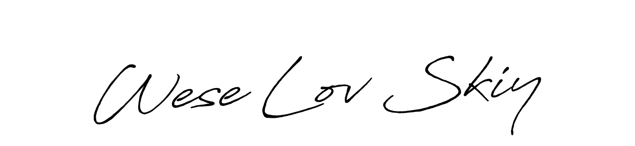 Design your own signature with our free online signature maker. With this signature software, you can create a handwritten (Antro_Vectra_Bolder) signature for name Wese Lov Skiy. Wese Lov Skiy signature style 7 images and pictures png