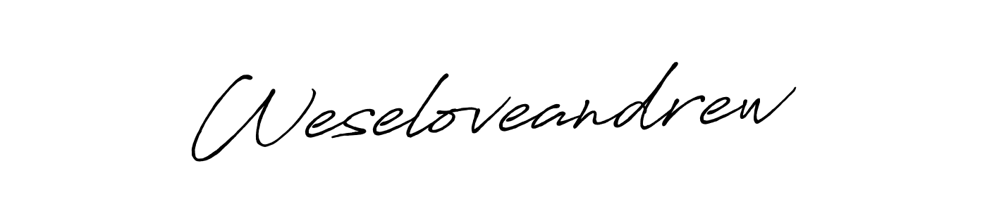 Create a beautiful signature design for name Weseloveandrew. With this signature (Antro_Vectra_Bolder) fonts, you can make a handwritten signature for free. Weseloveandrew signature style 7 images and pictures png