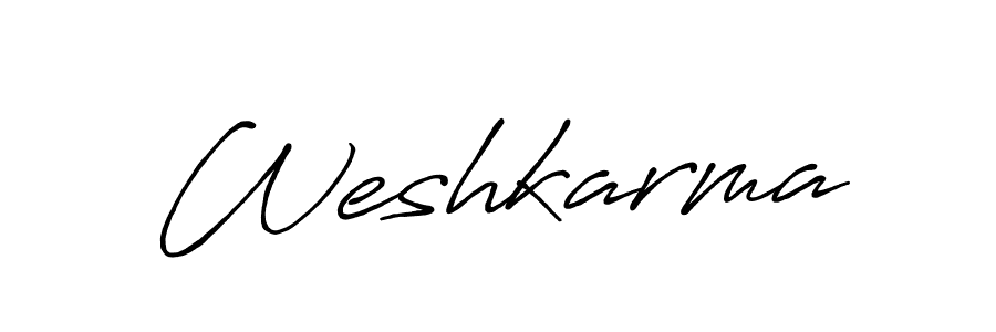 Make a beautiful signature design for name Weshkarma. With this signature (Antro_Vectra_Bolder) style, you can create a handwritten signature for free. Weshkarma signature style 7 images and pictures png