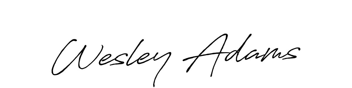 How to make Wesley Adams name signature. Use Antro_Vectra_Bolder style for creating short signs online. This is the latest handwritten sign. Wesley Adams signature style 7 images and pictures png