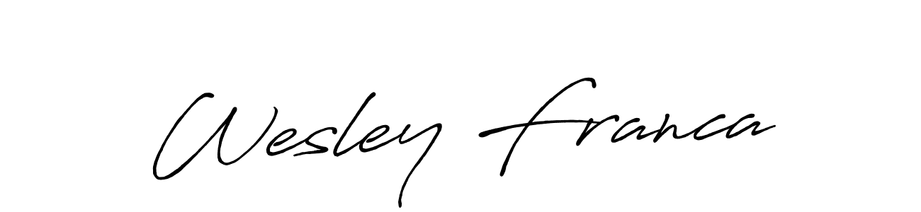 It looks lik you need a new signature style for name Wesley Franca. Design unique handwritten (Antro_Vectra_Bolder) signature with our free signature maker in just a few clicks. Wesley Franca signature style 7 images and pictures png