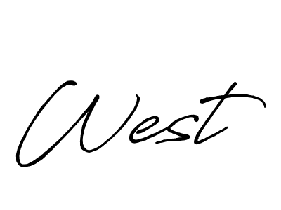 Use a signature maker to create a handwritten signature online. With this signature software, you can design (Antro_Vectra_Bolder) your own signature for name West. West signature style 7 images and pictures png