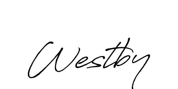 Make a beautiful signature design for name Westby. With this signature (Antro_Vectra_Bolder) style, you can create a handwritten signature for free. Westby signature style 7 images and pictures png