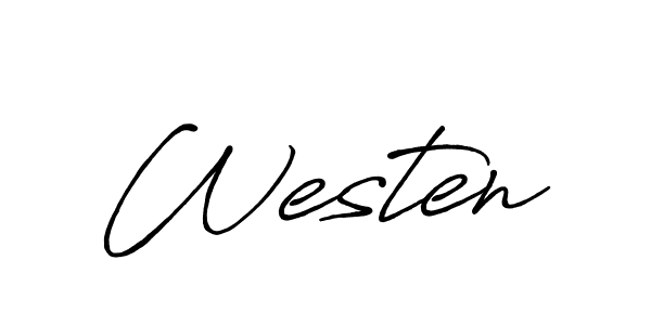 Create a beautiful signature design for name Westen. With this signature (Antro_Vectra_Bolder) fonts, you can make a handwritten signature for free. Westen signature style 7 images and pictures png