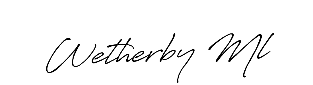 Use a signature maker to create a handwritten signature online. With this signature software, you can design (Antro_Vectra_Bolder) your own signature for name Wetherby Ml. Wetherby Ml signature style 7 images and pictures png