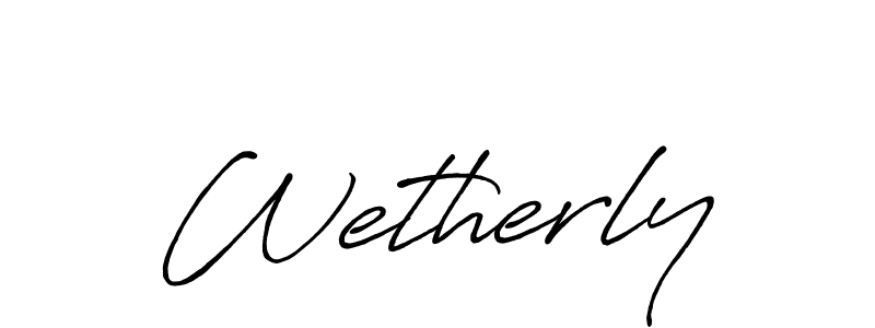 Wetherly stylish signature style. Best Handwritten Sign (Antro_Vectra_Bolder) for my name. Handwritten Signature Collection Ideas for my name Wetherly. Wetherly signature style 7 images and pictures png