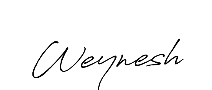 How to make Weynesh name signature. Use Antro_Vectra_Bolder style for creating short signs online. This is the latest handwritten sign. Weynesh signature style 7 images and pictures png