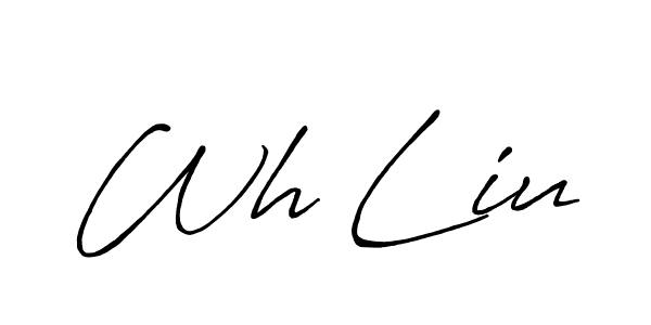 Similarly Antro_Vectra_Bolder is the best handwritten signature design. Signature creator online .You can use it as an online autograph creator for name Wh Liu. Wh Liu signature style 7 images and pictures png