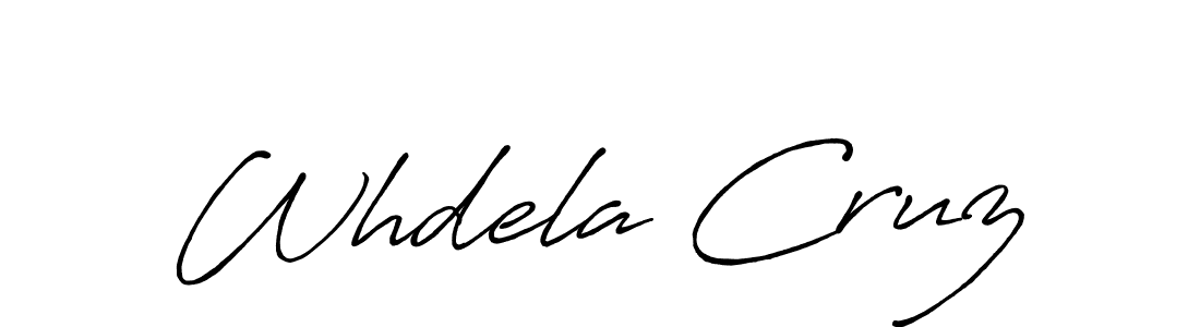 Use a signature maker to create a handwritten signature online. With this signature software, you can design (Antro_Vectra_Bolder) your own signature for name Whdela Cruz. Whdela Cruz signature style 7 images and pictures png