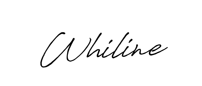 if you are searching for the best signature style for your name Whiline. so please give up your signature search. here we have designed multiple signature styles  using Antro_Vectra_Bolder. Whiline signature style 7 images and pictures png