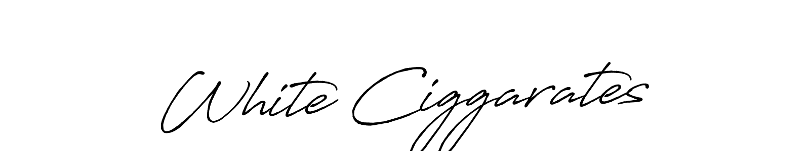 How to make White Ciggarates signature? Antro_Vectra_Bolder is a professional autograph style. Create handwritten signature for White Ciggarates name. White Ciggarates signature style 7 images and pictures png