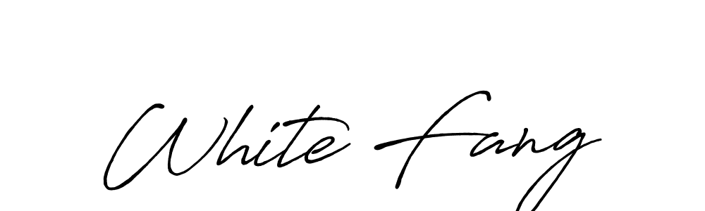 Make a beautiful signature design for name White Fang. With this signature (Antro_Vectra_Bolder) style, you can create a handwritten signature for free. White Fang signature style 7 images and pictures png