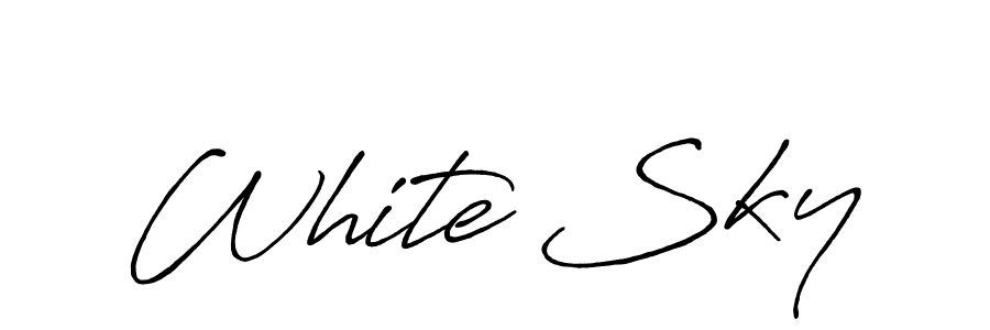 Make a short White Sky signature style. Manage your documents anywhere anytime using Antro_Vectra_Bolder. Create and add eSignatures, submit forms, share and send files easily. White Sky signature style 7 images and pictures png