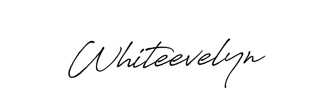 The best way (Antro_Vectra_Bolder) to make a short signature is to pick only two or three words in your name. The name Whiteevelyn include a total of six letters. For converting this name. Whiteevelyn signature style 7 images and pictures png