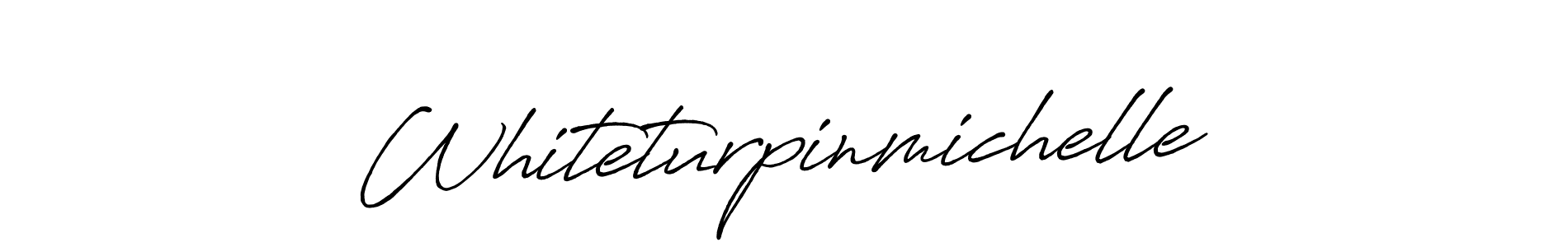 Design your own signature with our free online signature maker. With this signature software, you can create a handwritten (Antro_Vectra_Bolder) signature for name Whiteturpinmichelle. Whiteturpinmichelle signature style 7 images and pictures png